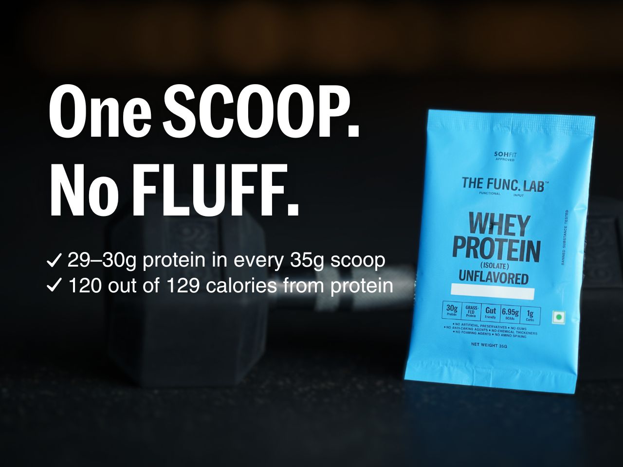 Whey Protein Isolate - Single Chocolate Flavor Travel Pack Sachets