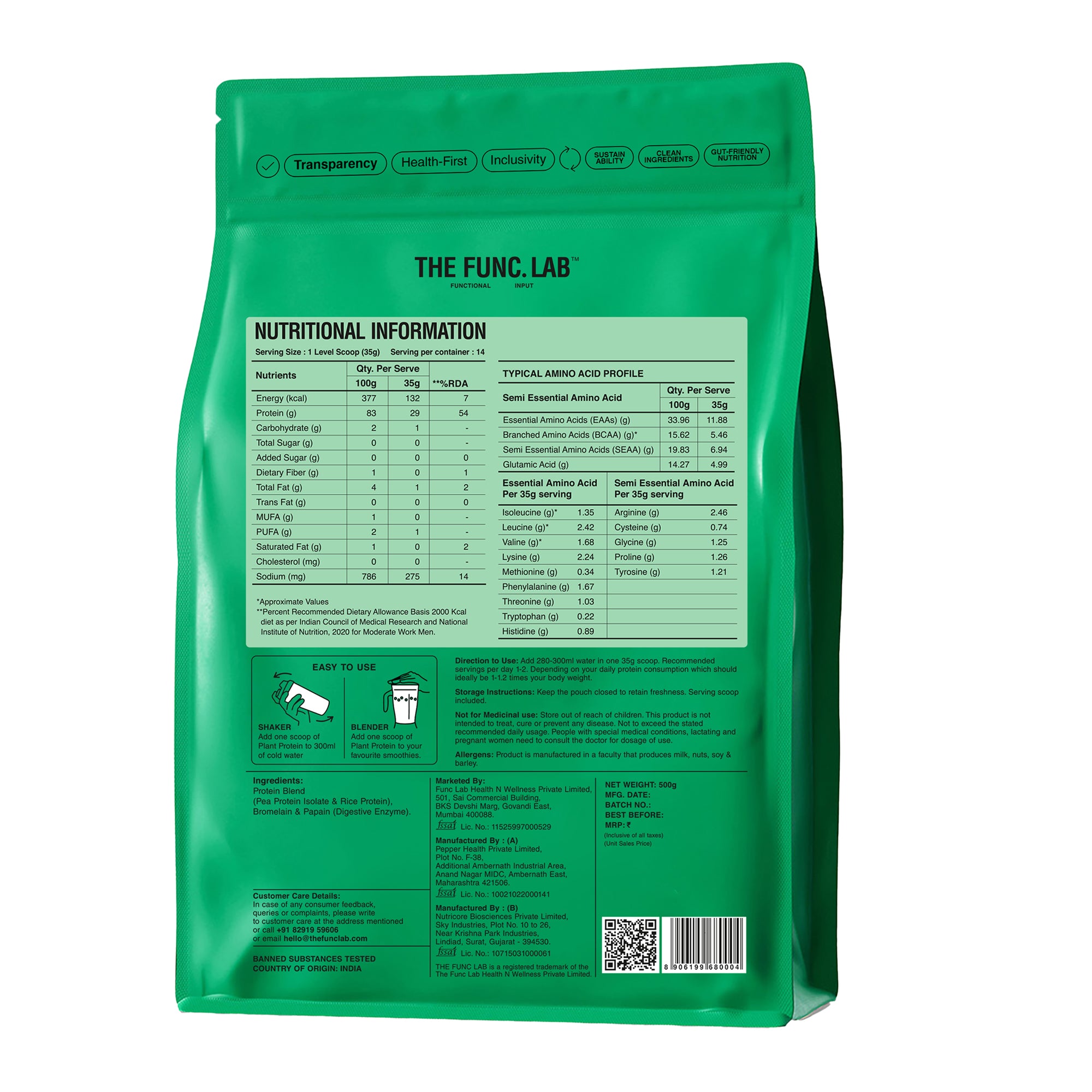 Plant Protein – Unflavored