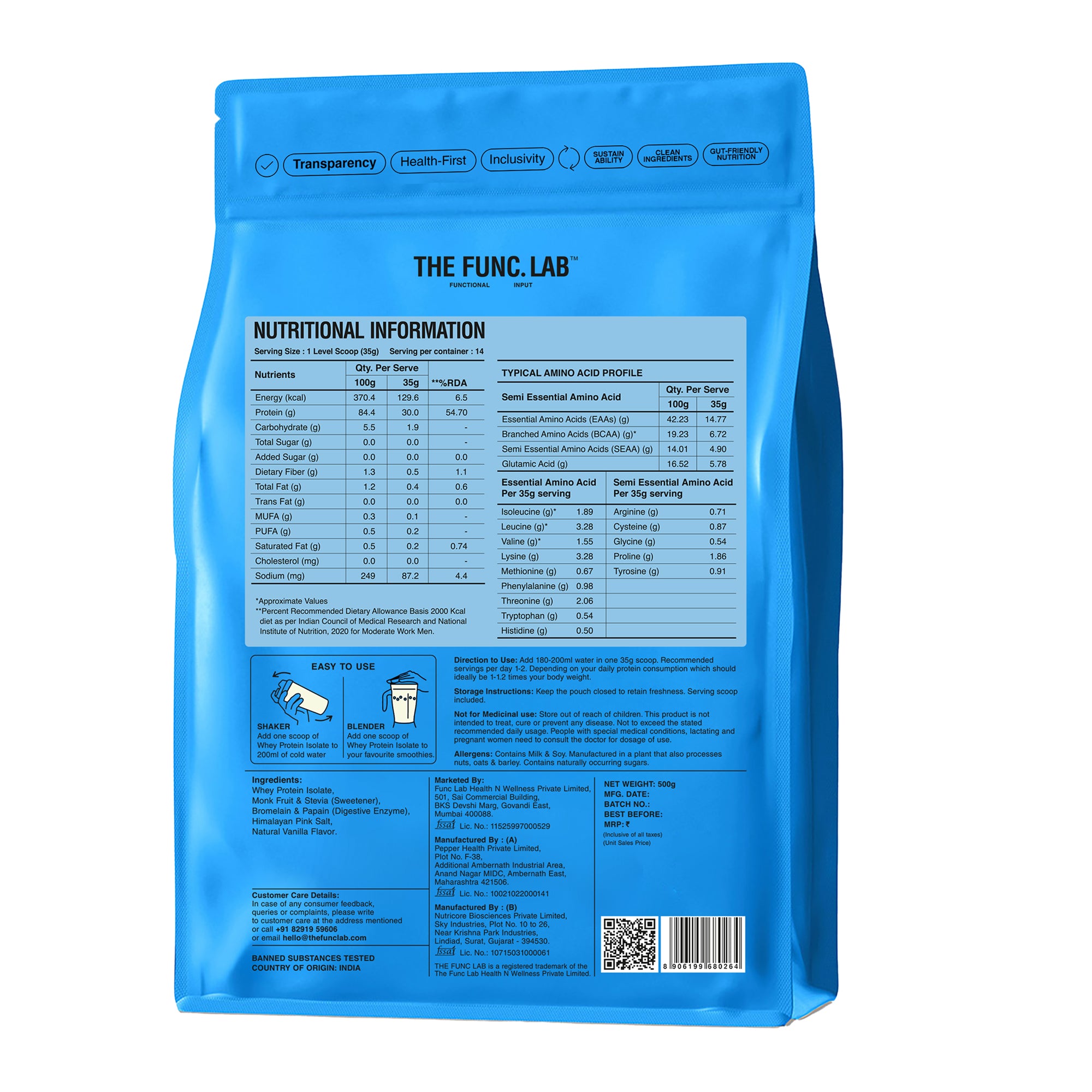 Whey Protein Isolate - Vanilla