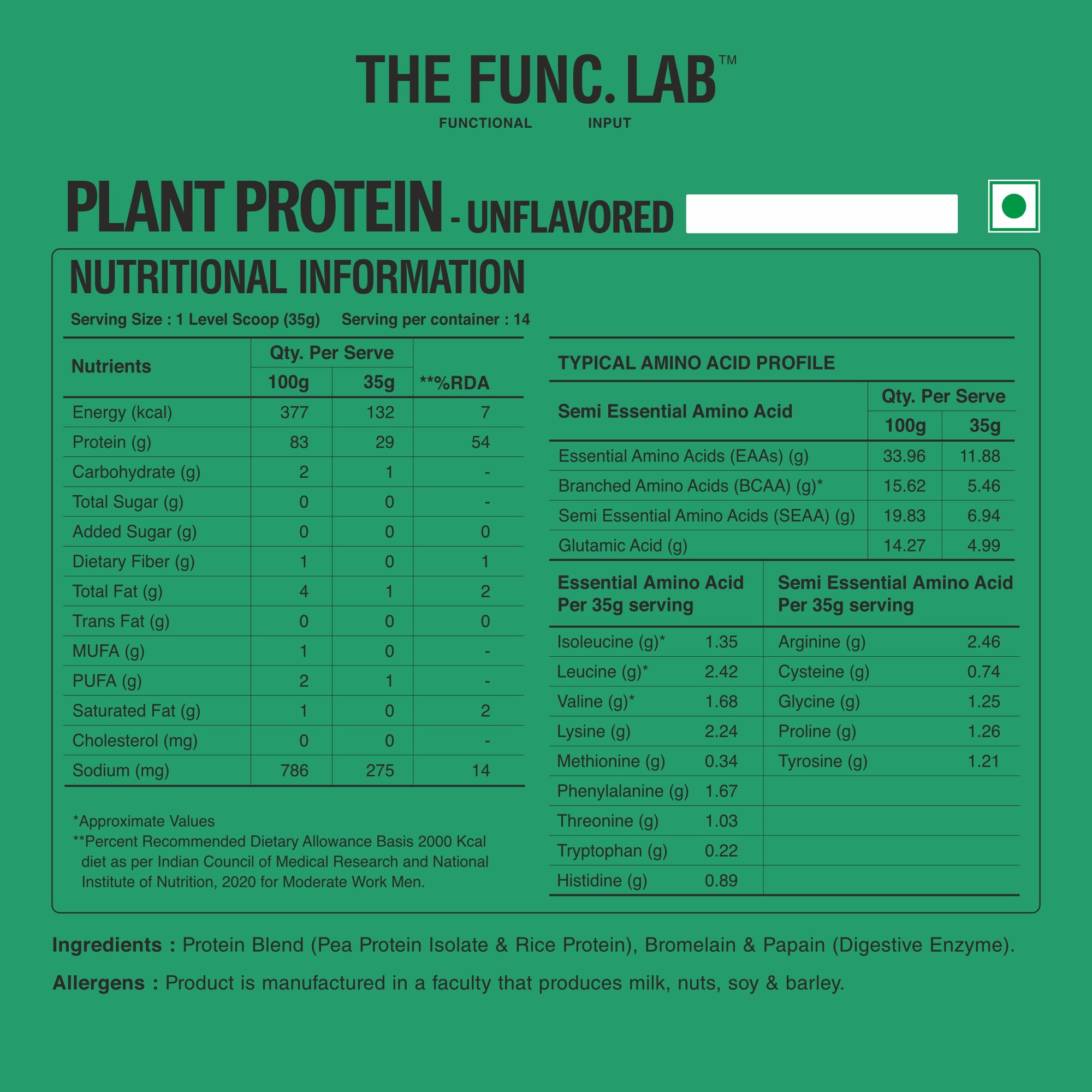 Plant Protein – Unflavored