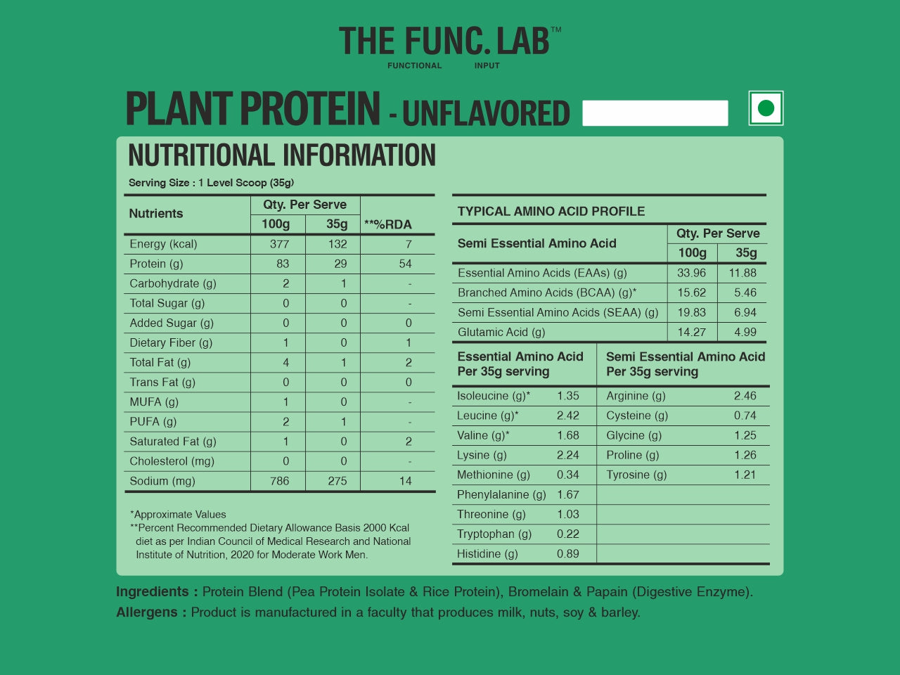 Plant Protein – Unflavored