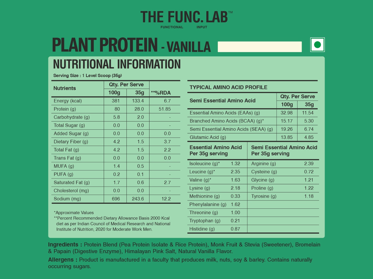 Plant Protein – Vanilla