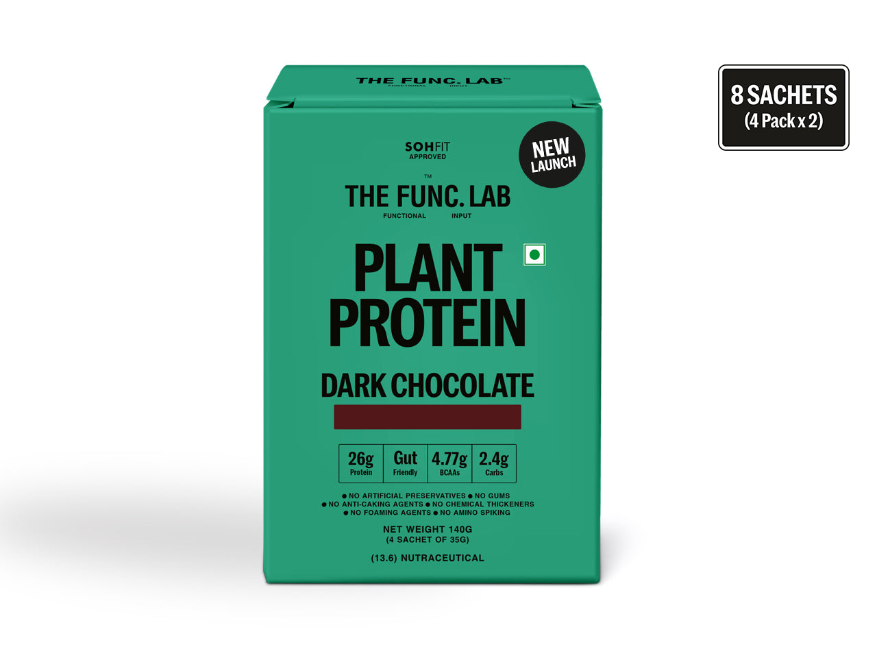Plant Protein – Dark Chocolate Travel Pack (8 Sachets) – The Func. Lab