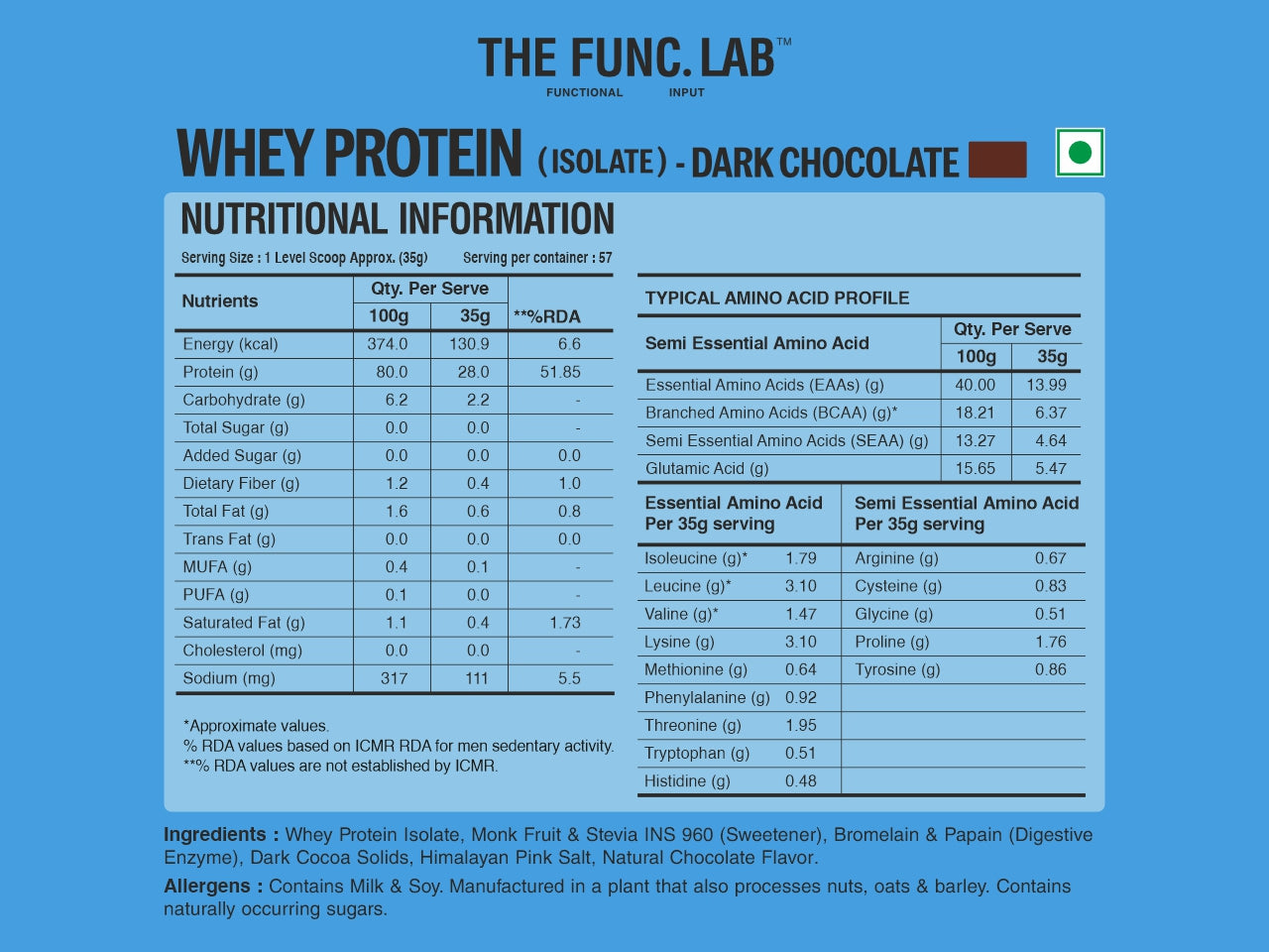 Whey Protein Isolate – Dark Chocolate