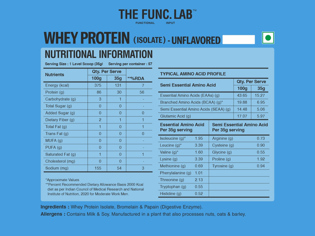 Whey Protein Isolate - Unflavored