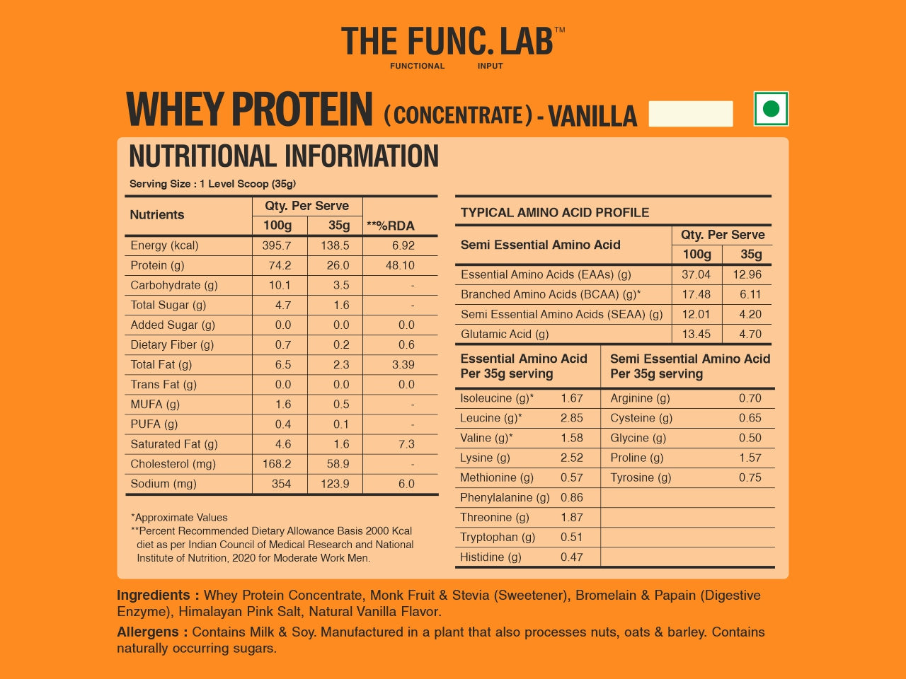 Whey Protein Concentrate – Vanilla