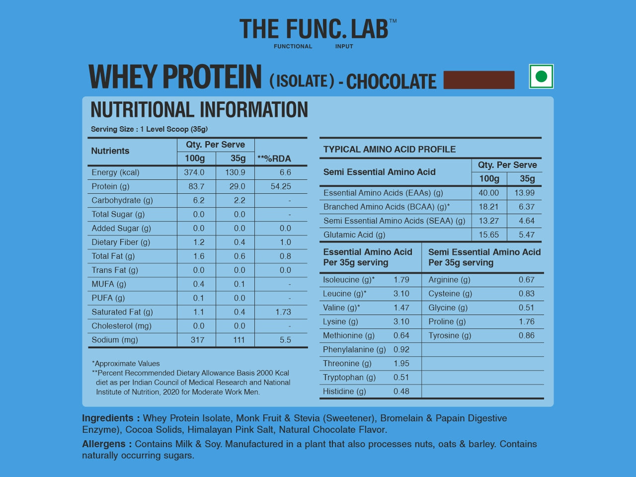 Whey Protein Isolate - Chocolate