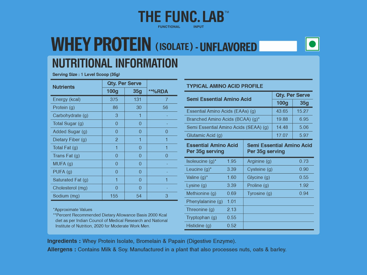 Whey Protein Isolate - Unflavored