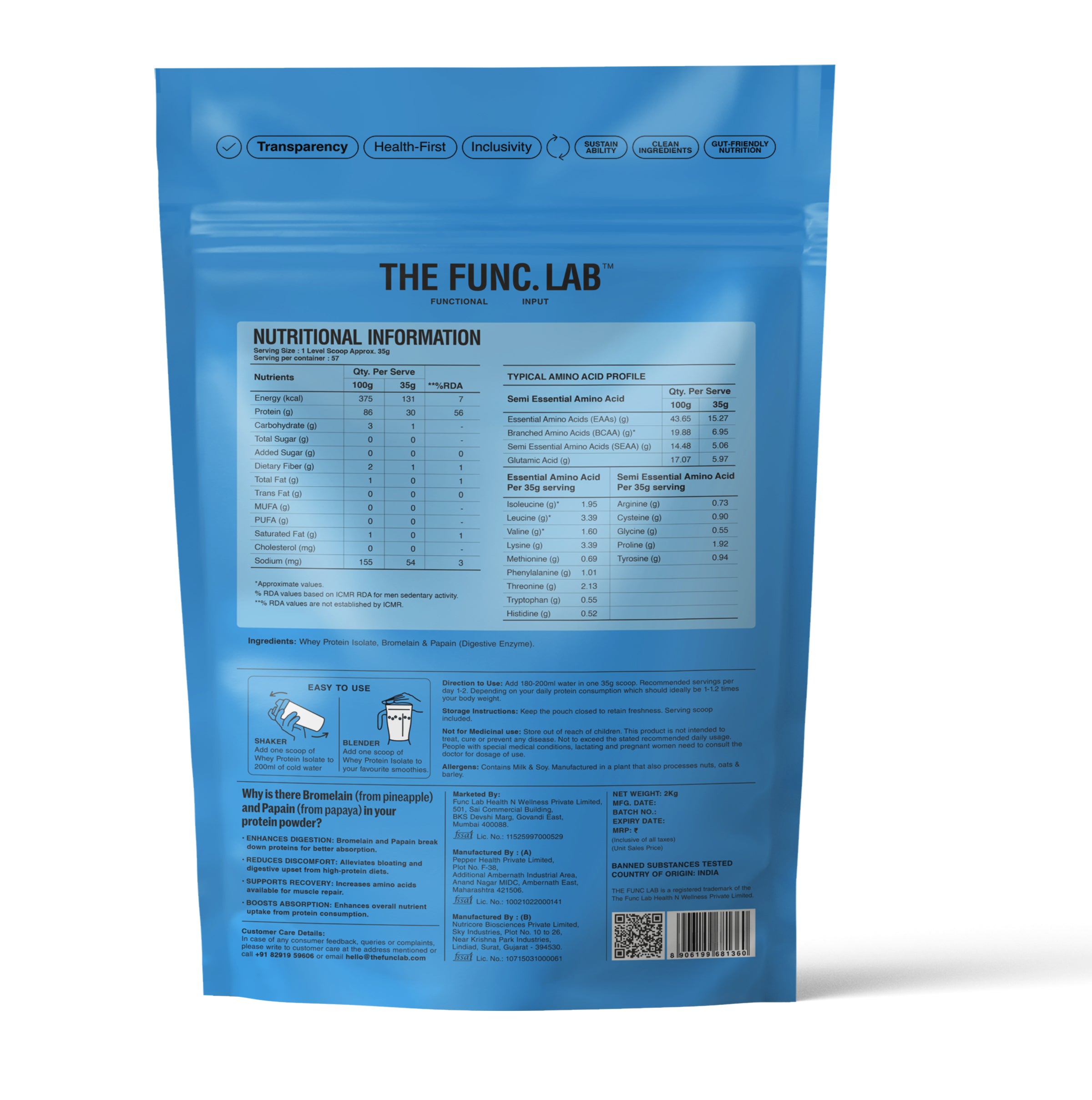 Whey Protein Isolate - Unflavored