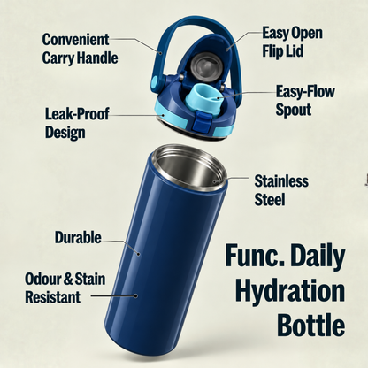 Func. Daily Hydration Bottle – Dark Blue (Balance)