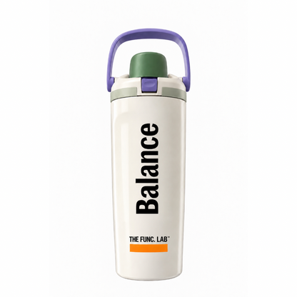 Func. Daily Hydration Bottle – White (Balance) | Long Portable Handle