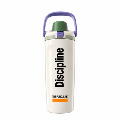 Func. Daily Hydration Bottle – White (Discipline) | Long Portable Handle