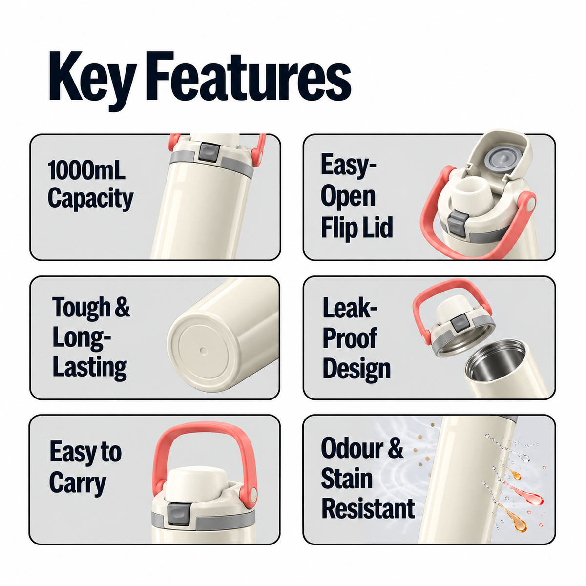Func. Daily Hydration Bottle – Off White (Balance)