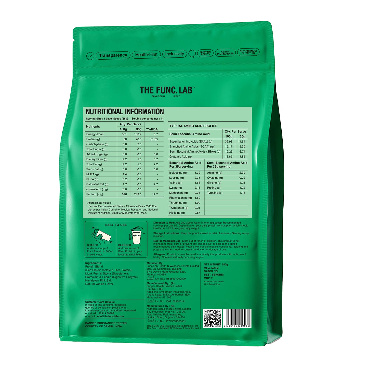 Plant Protein – Vanilla