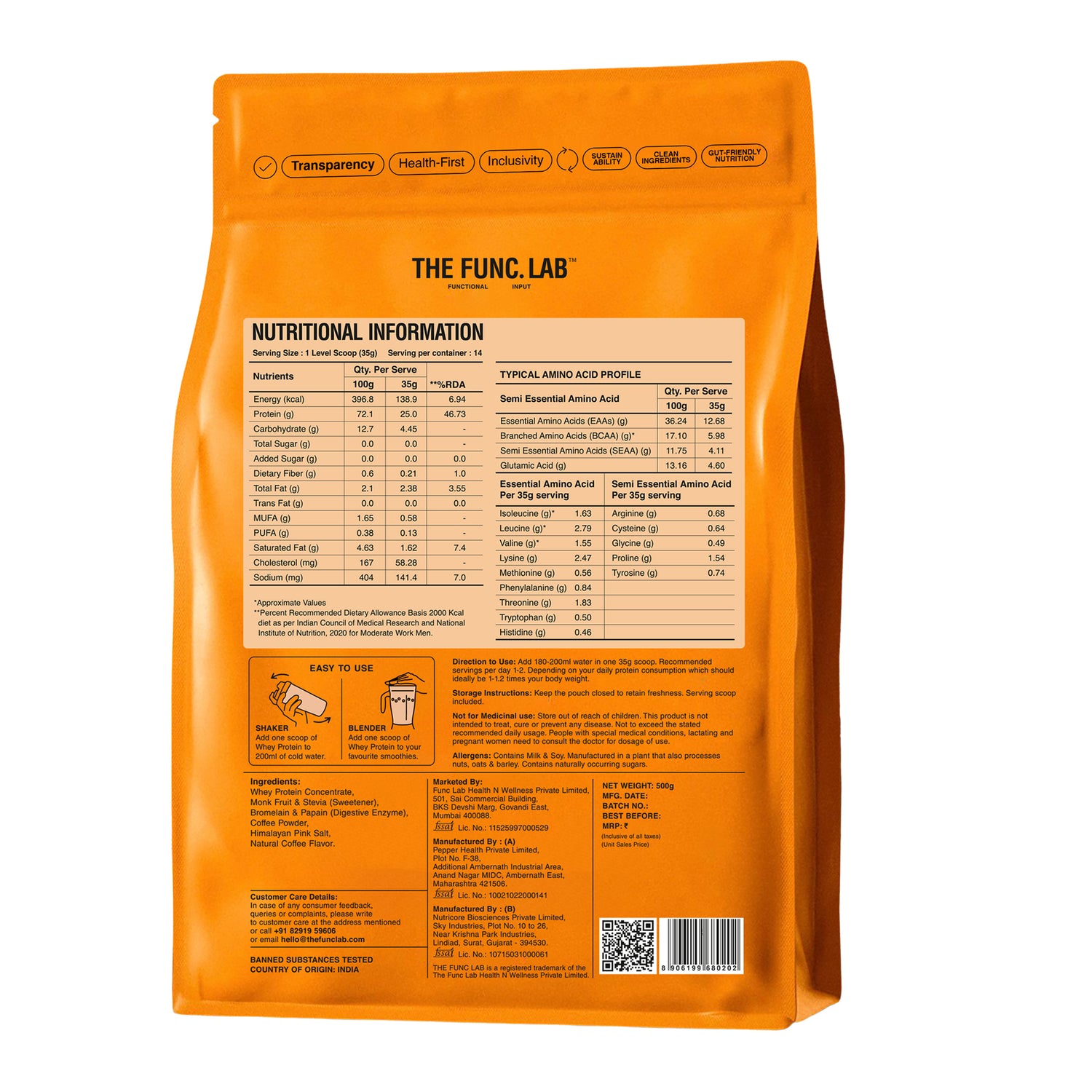 Whey Protein Concentrate – Coffee