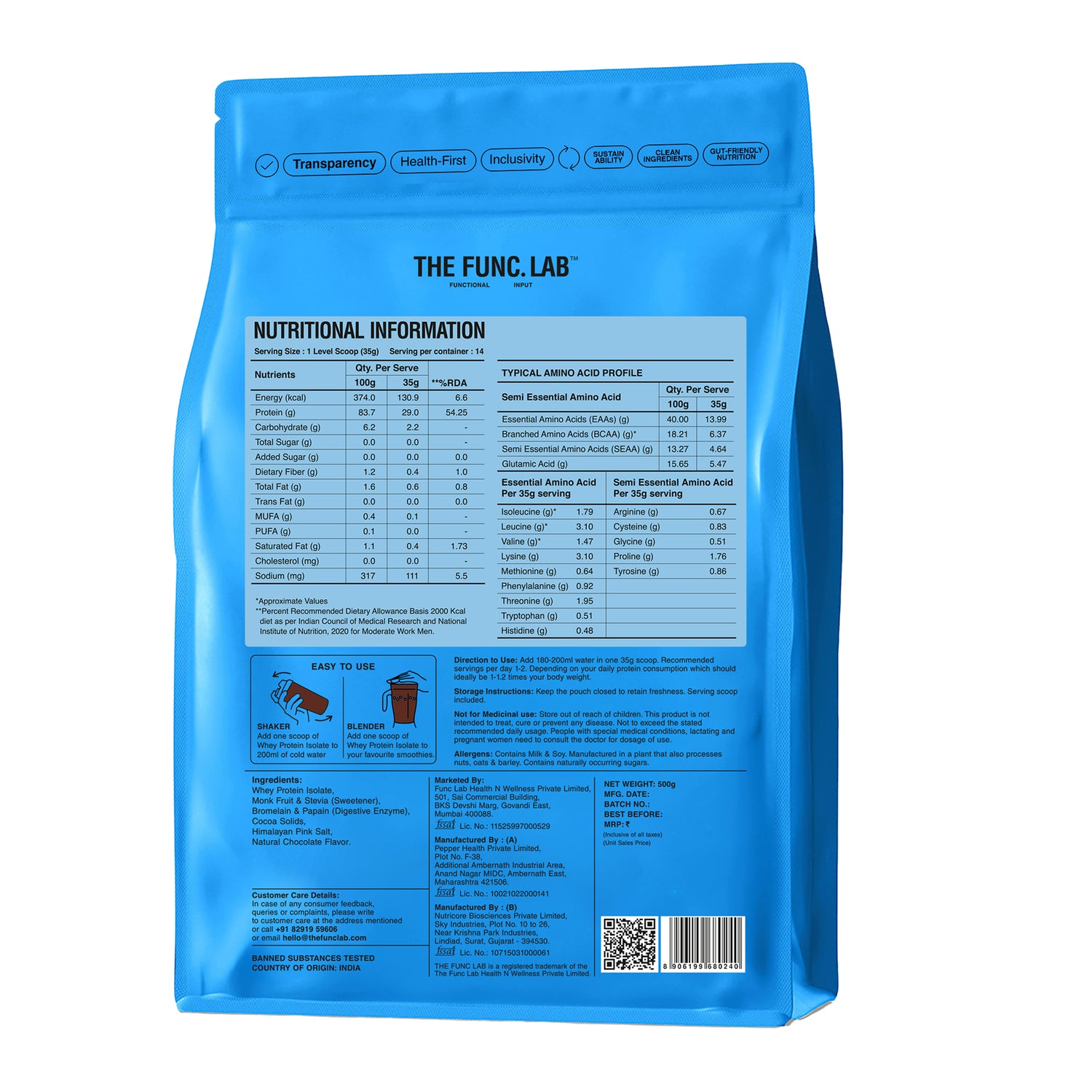 Whey Protein Isolate - Chocolate