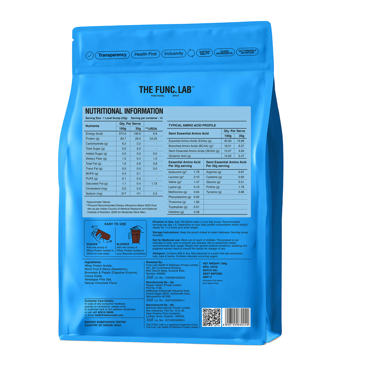 Whey Protein Isolate - Chocolate – The Func. Lab