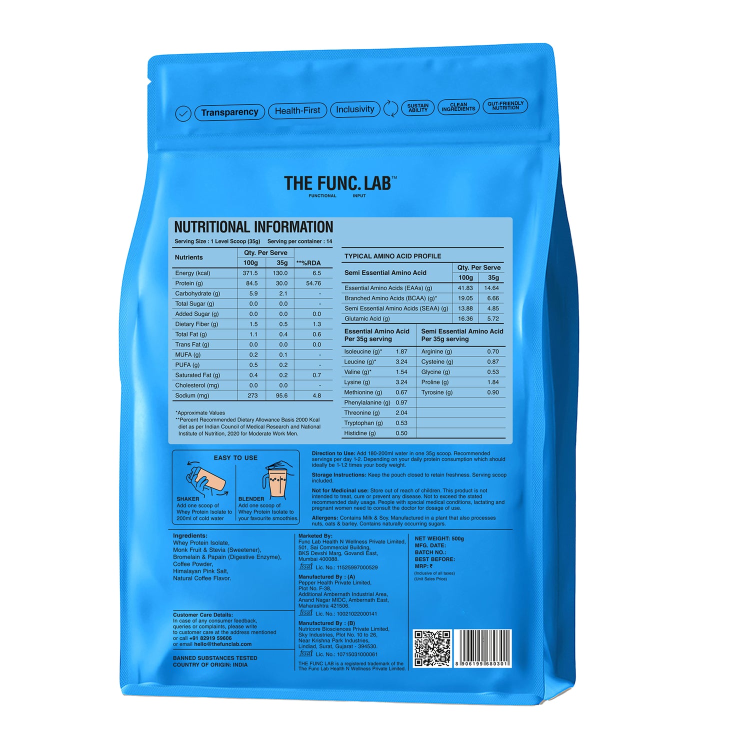 Whey Protein Isolate - Coffee