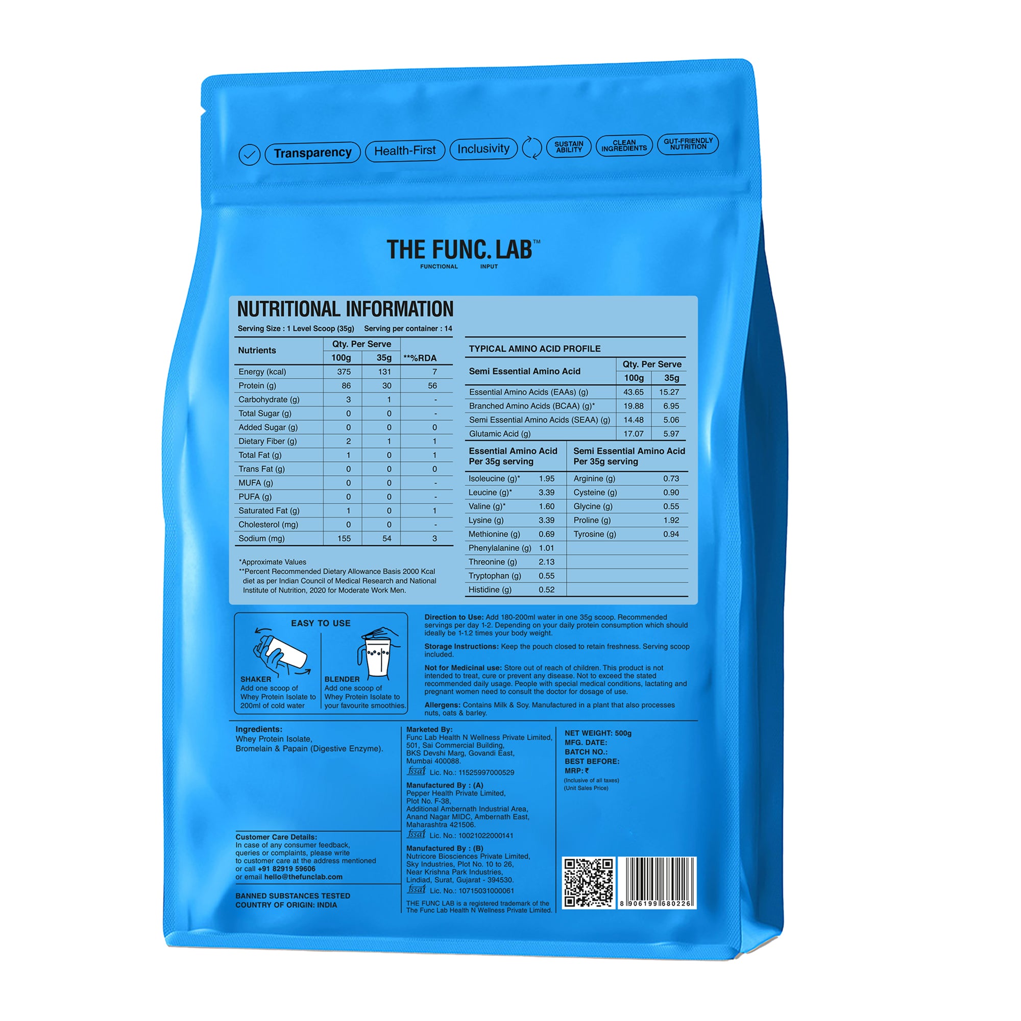 Whey Protein Isolate - Unflavored