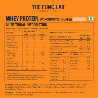 Whey Protein Concentrate – Coffee