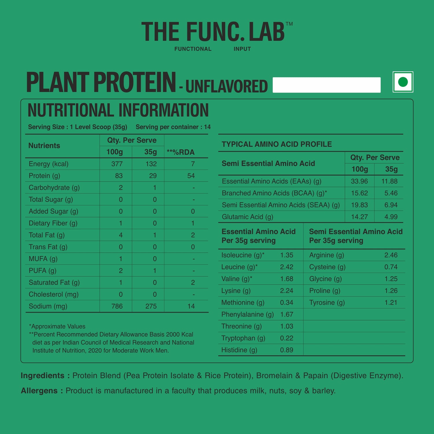 Plant Protein – Unflavored