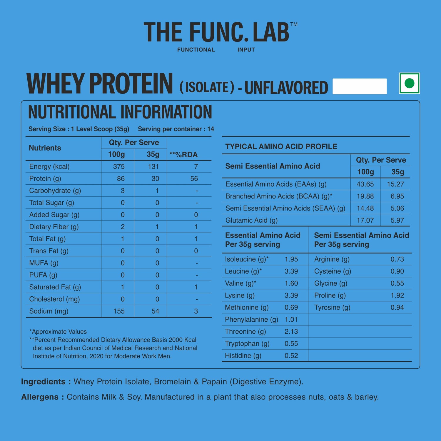 Whey Protein Isolate - Unflavored