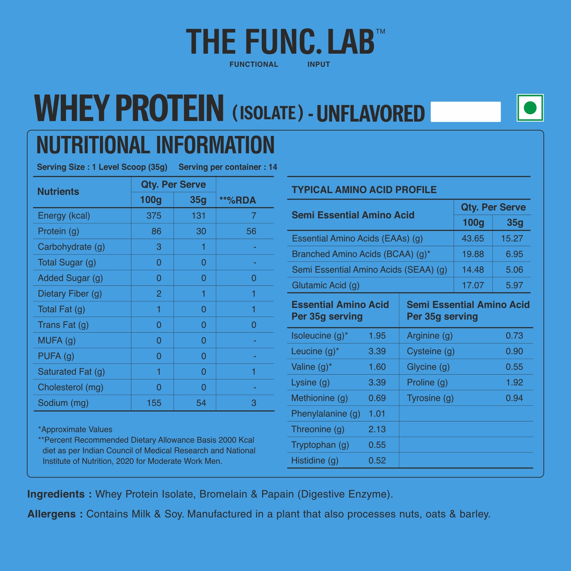 Whey Protein Isolate - Unflavored