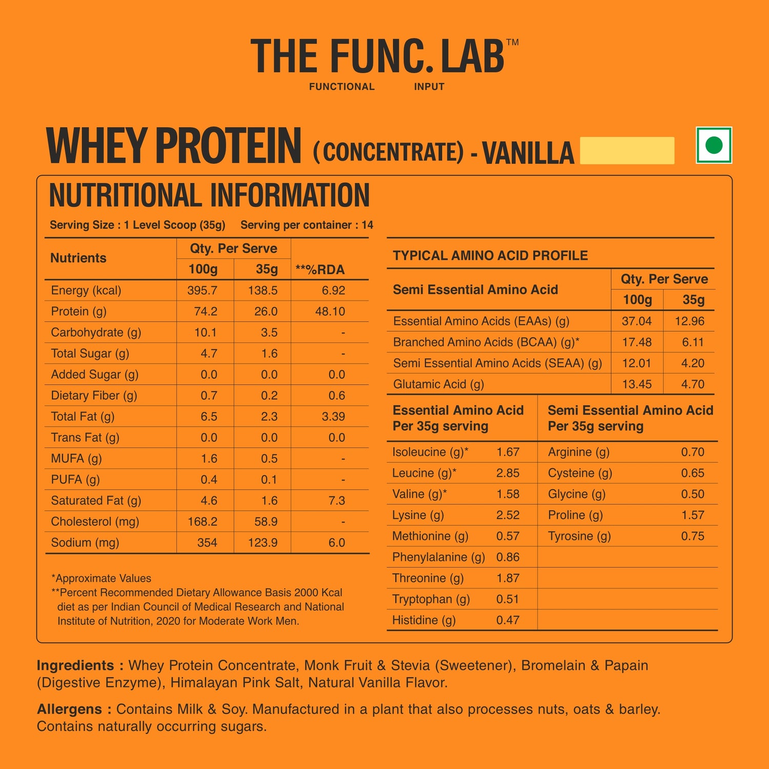 Whey Protein Concentrate – Vanilla