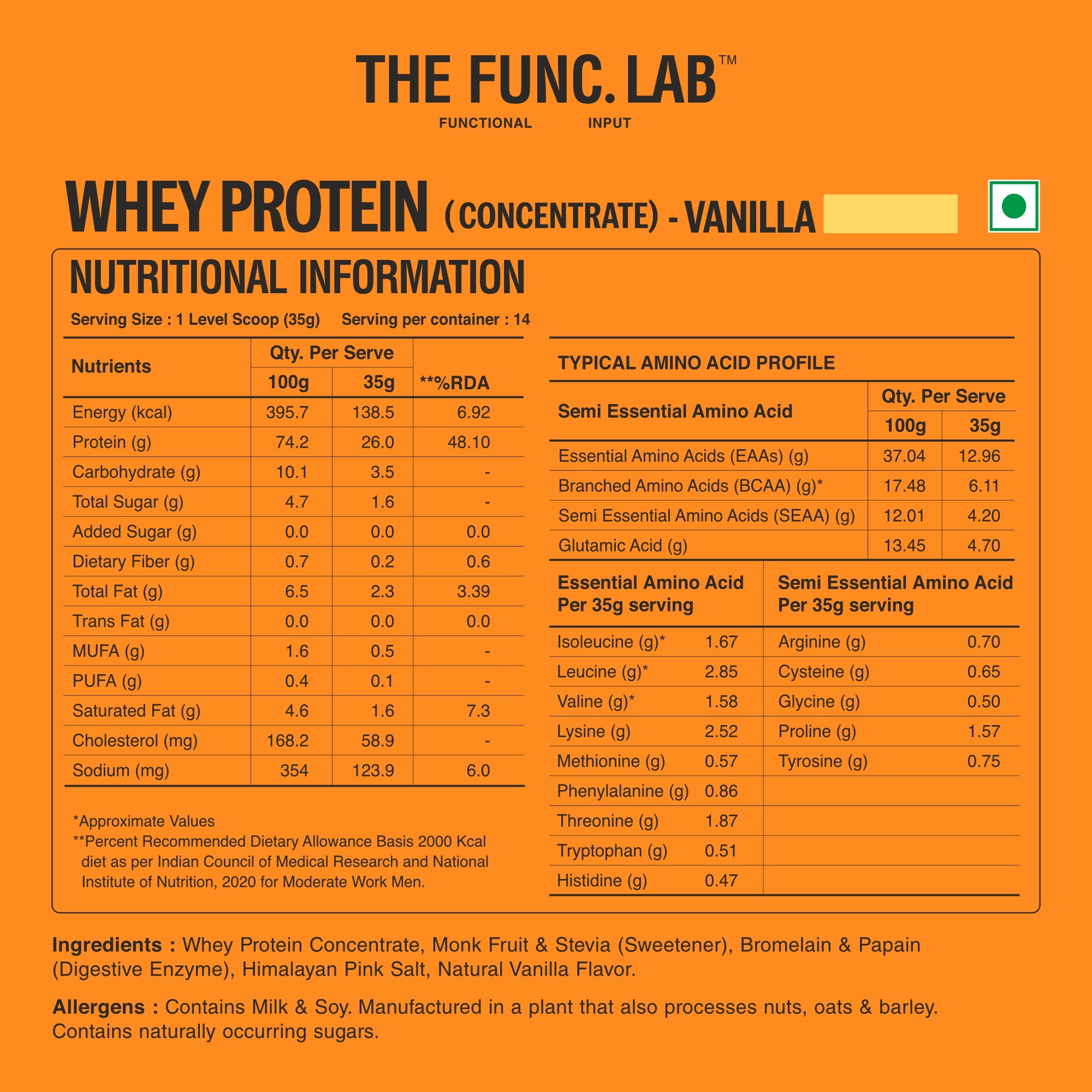 Whey Protein Concentrate – Vanilla
