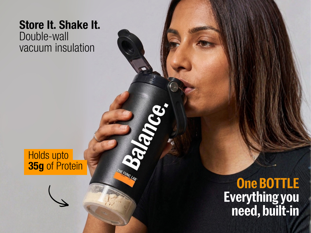 Exclusive Shaker Bottle – Black – Balance (Limited Drop)