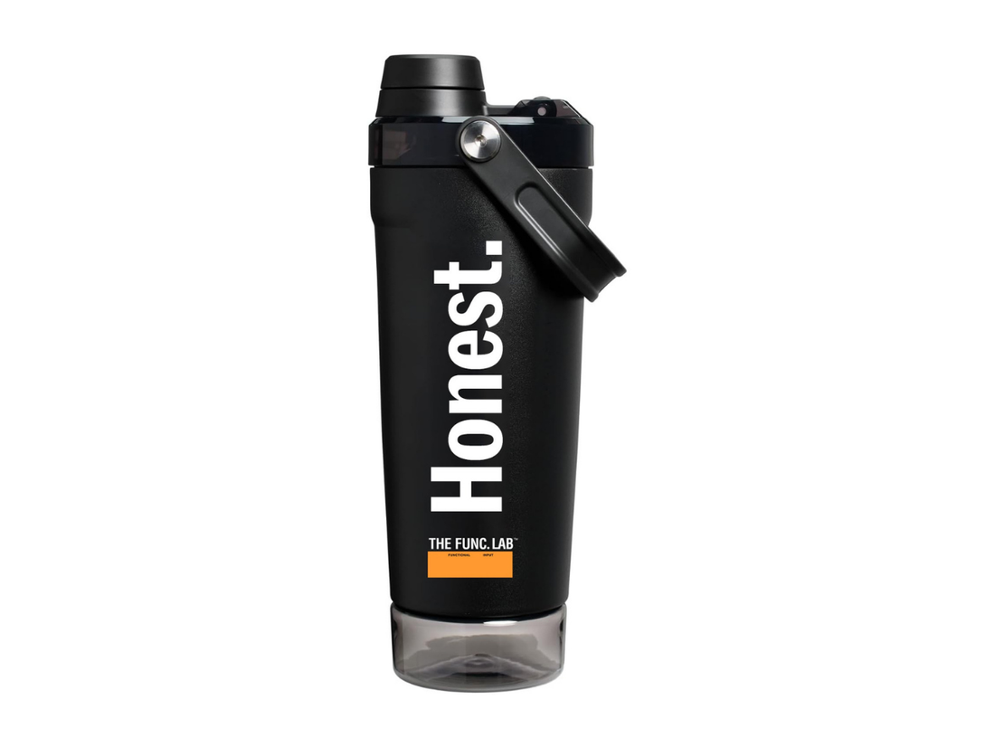 Exclusive Shaker Bottle – Black – Honest (Limited Drop)
