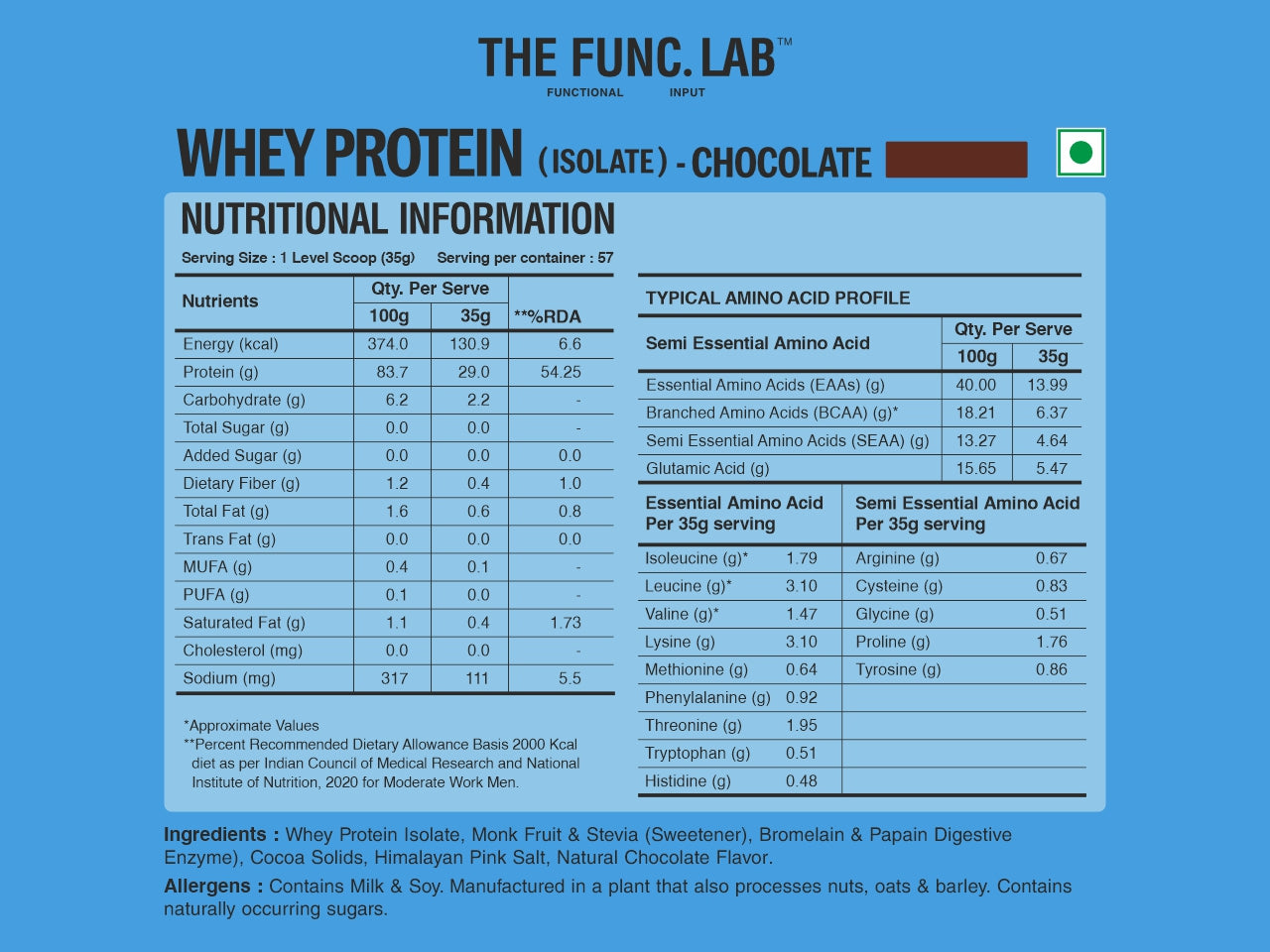 Whey Protein Isolate - Chocolate