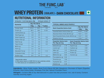 Whey Protein Isolate – Dark Chocolate