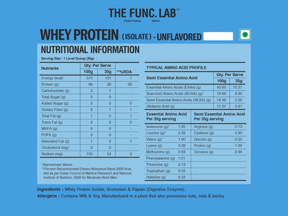Whey Protein Isolate - Unflavored