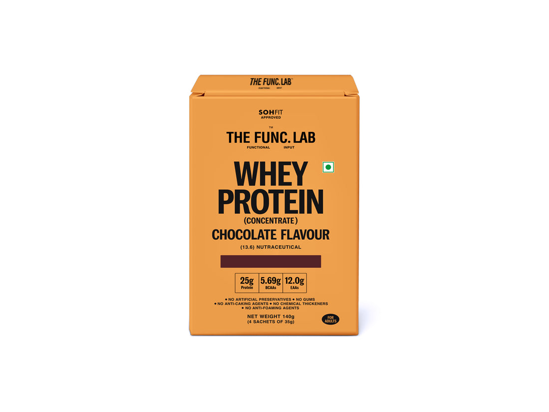 Whey Protein Concentrate - Chocolate Travel Pack (4 Sachets)