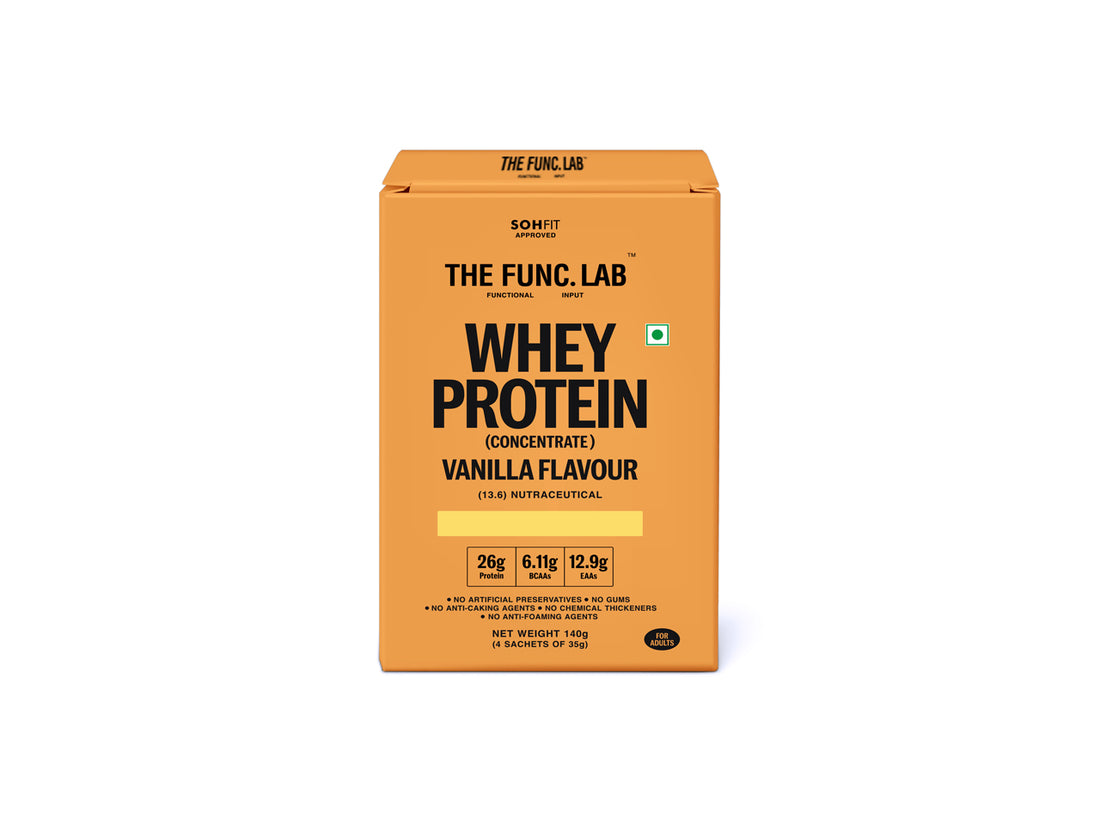 Whey Protein Concentrate - Vanilla Travel Pack (4 Sachets)