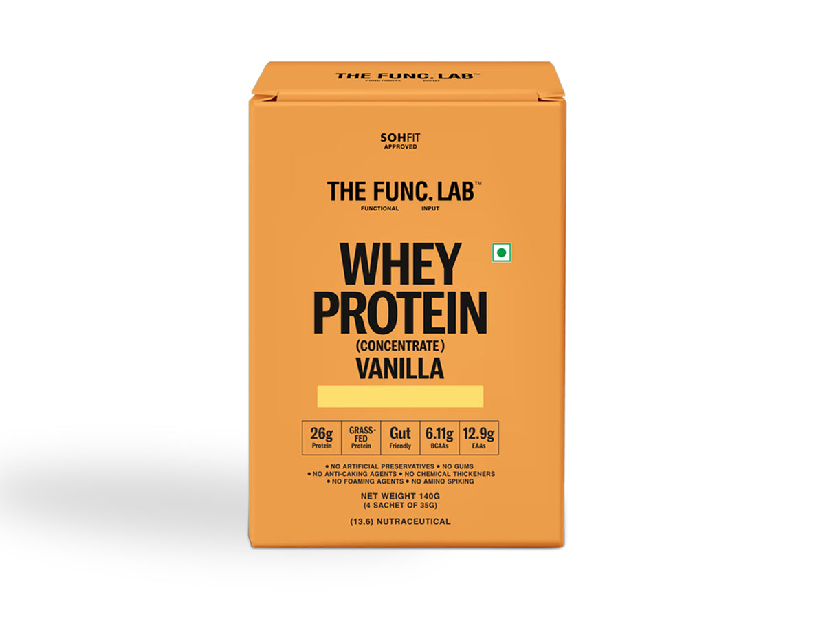 Whey Protein Concentrate - Vanilla Travel Pack (4 Sachets)