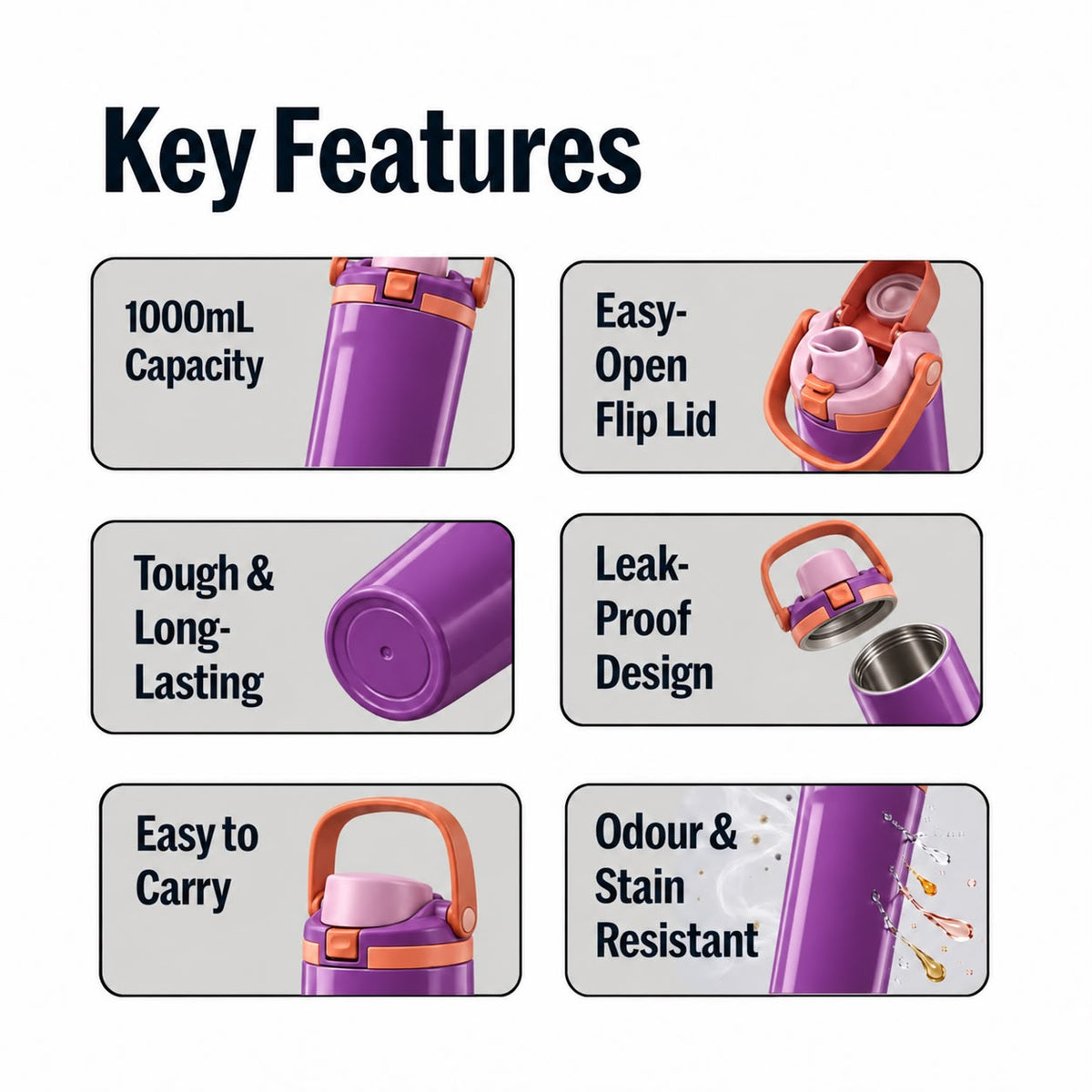 Func. Daily Hydration Bottle – Dark Purple (Balance)