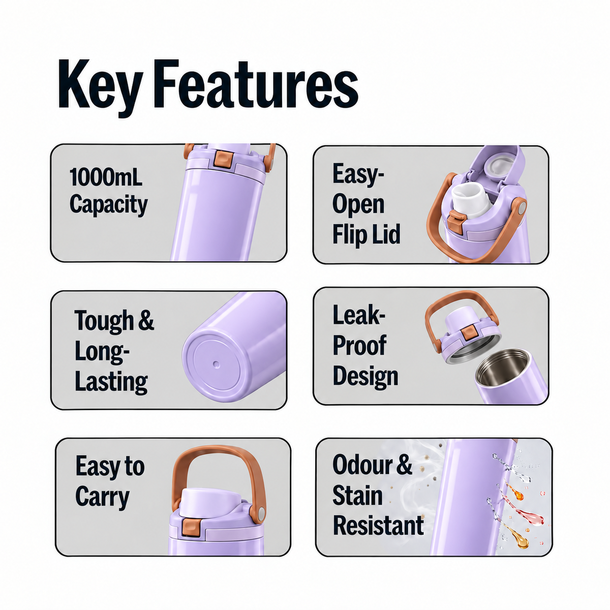 Func. Daily Hydration Bottle – Light Purple (Discipline)